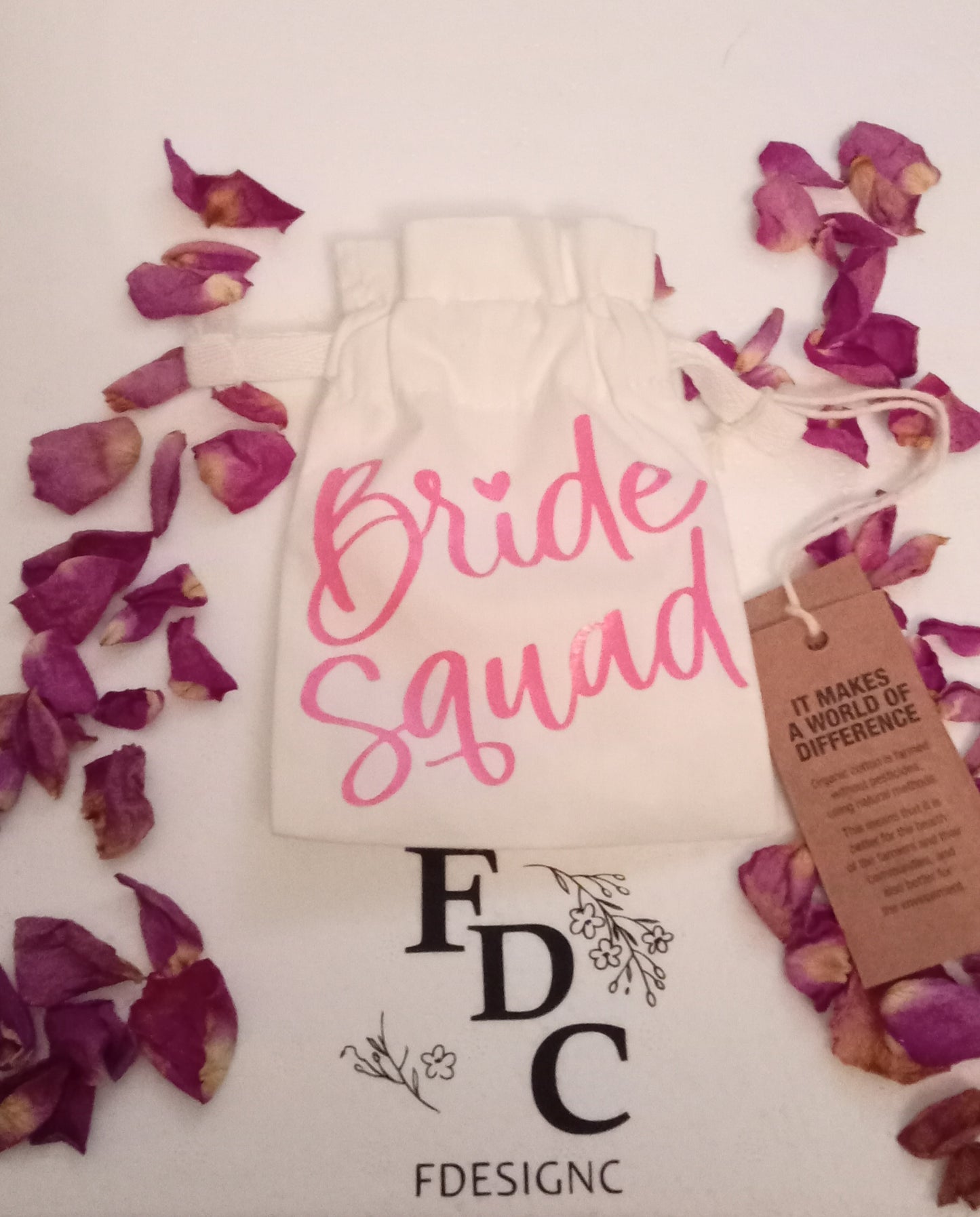 Bride Squad Organic Cotton Gift Bags x 5